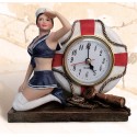 6" Lady Sailor with lifering clock